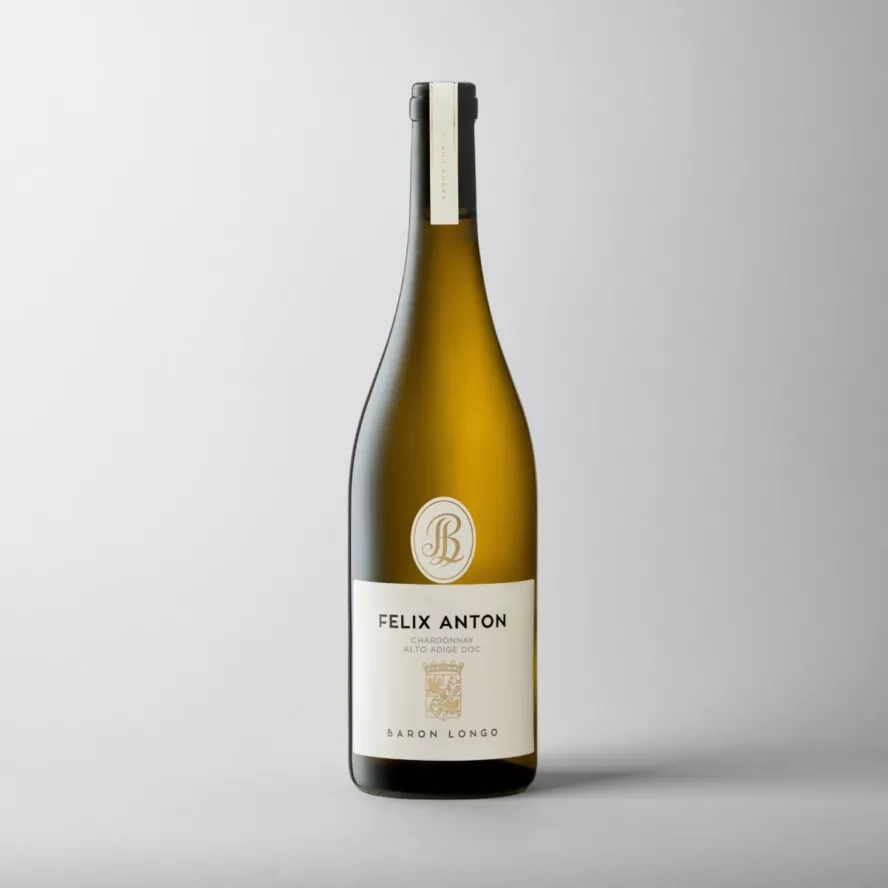 Baron Longo Felix Anton Chardonnay Alto Adige DOC – witte wijn op lichte achtergrond